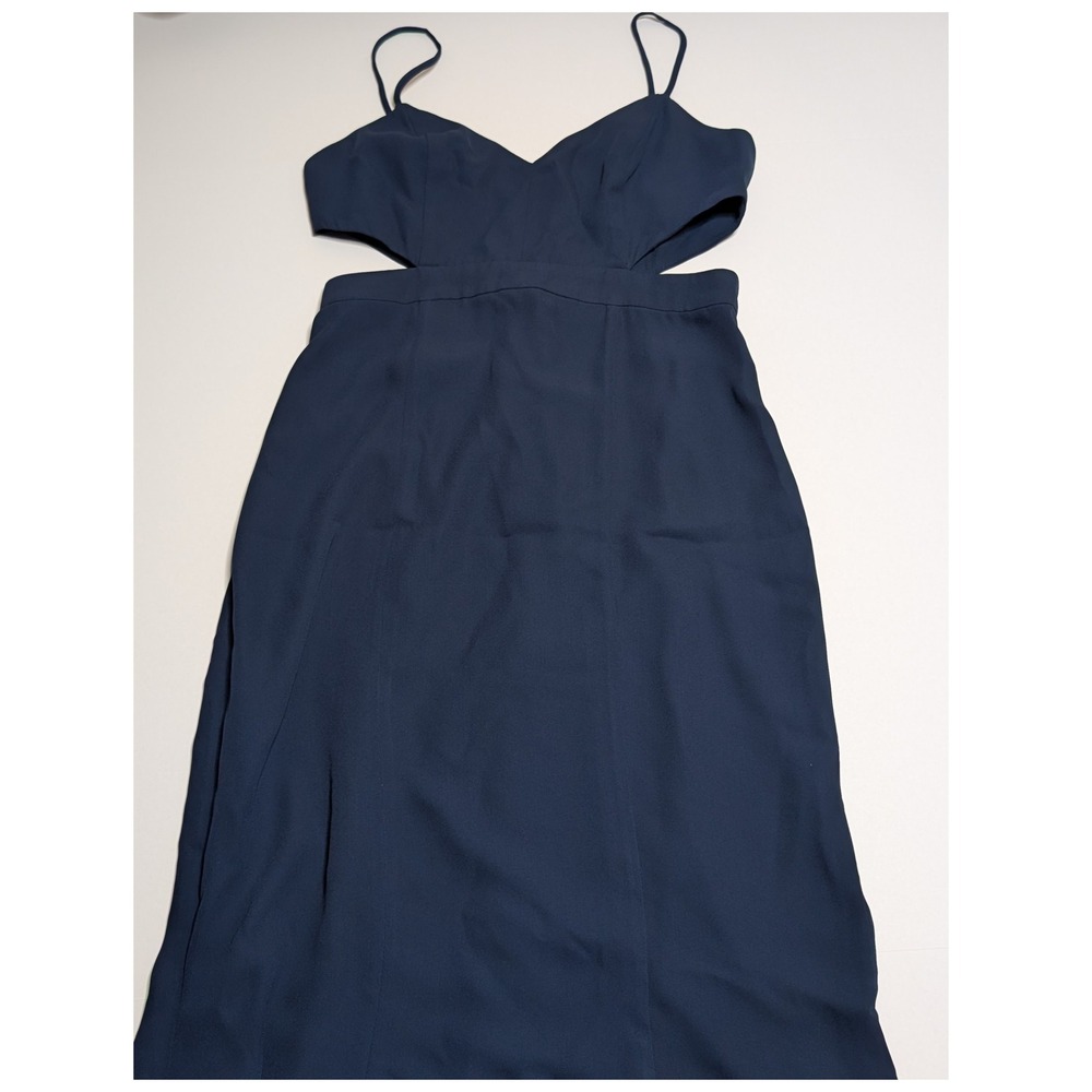 Fame and Partners Navy Blue Cutout Maxi Dress Womens Size 0 Gown Formal Evening
